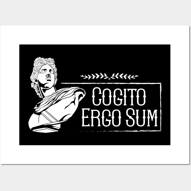 Latin saying - Cogito Ergo Sum Wall Art by Modern Medieval Design